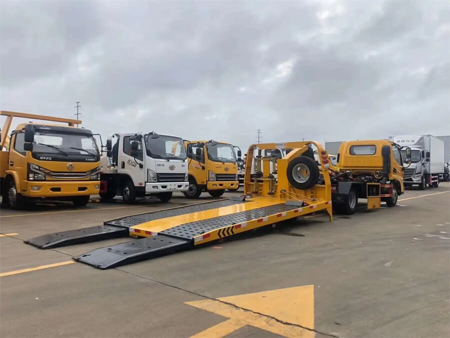 JAC 4X2 4tons 5 Tons Low Angle Full Ground Landing Car Carrier Road Recovery Flatbed Tow Truck