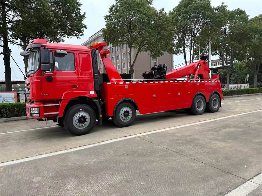 Shacman 8X4 20t 20ton 25t 25ton Wrecker Towing Truck with Rotary Crane