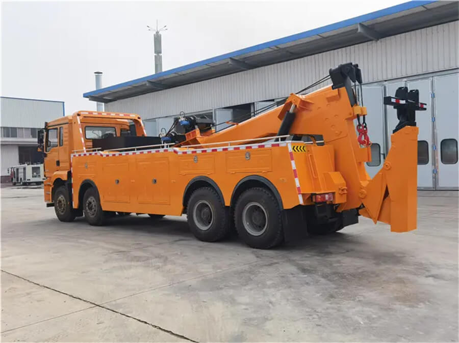 Shacman 8X4 20t 20ton 25t 25ton Wrecker Towing Truck with Rotary Crane