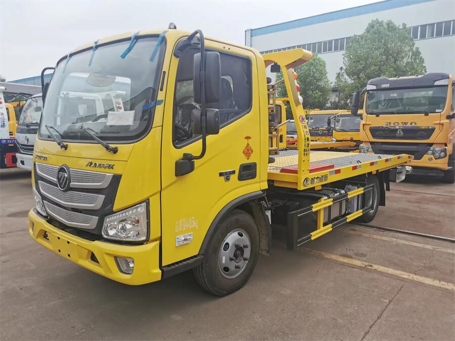 Foton Aumark 4t 5t Light Flatbed Platform Wrecker One-Towing-Two Road Car Rescue Towing Truck