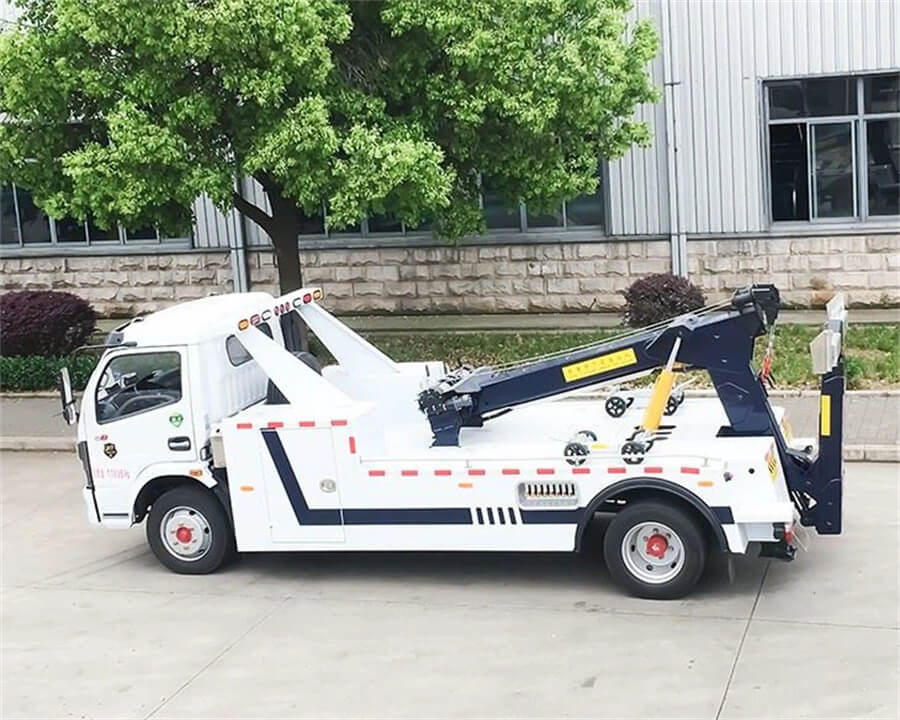 Dongfeng 3t-5t Boom Lift Police Road Rescue Truck 3ton-5ton Wheel-Lift Integrated Tow and Crane Wrecker