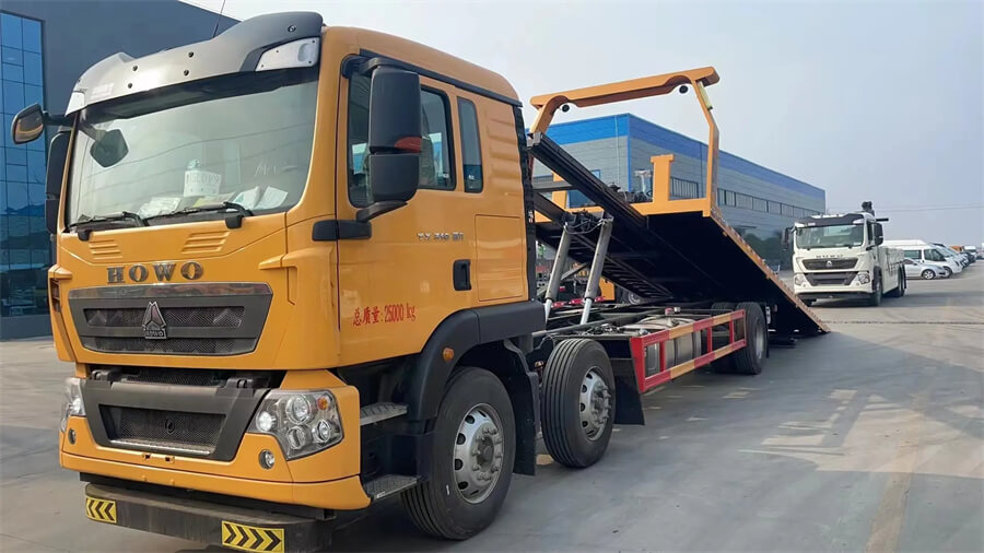 Vehicle Van Salvage Car Resueing 7meter Platform Wrecker 6X2 HOWO 12ton 15tonne Flatbed Towing Truck