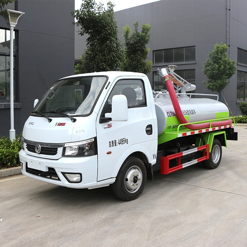 Dongfeng Mini 2000 Liters Fecal Sewage Vacuum Suction Pump Tank Truck