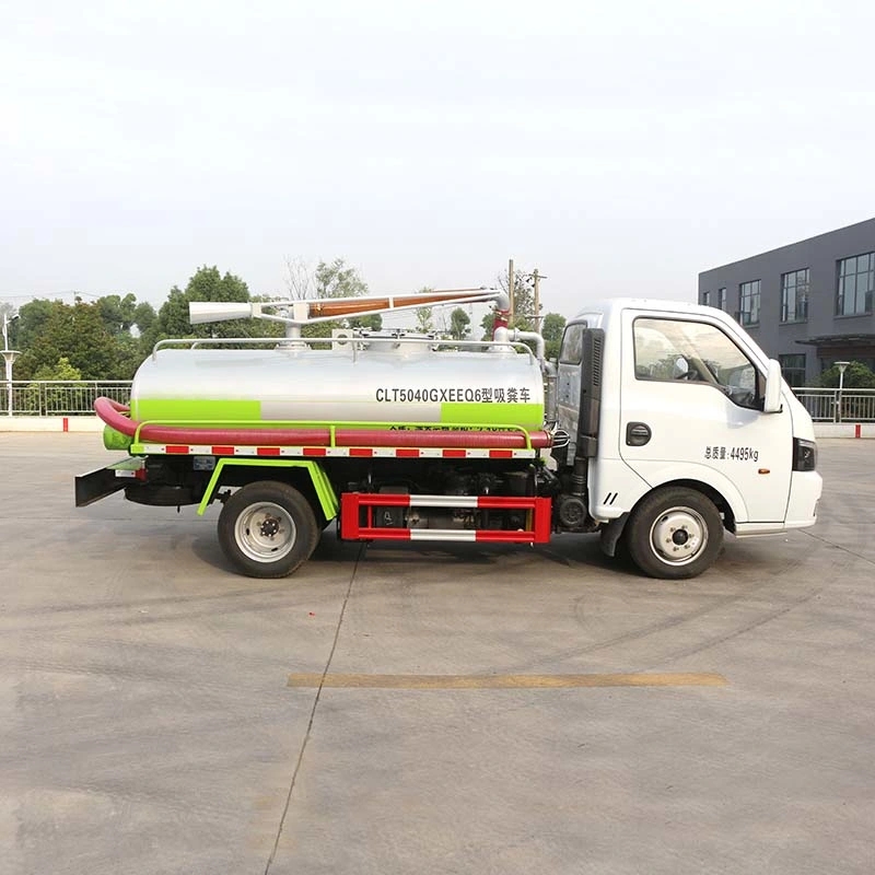 Dongfeng Mini 2000 Liters Fecal Sewage Vacuum Suction Pump Tank Truck