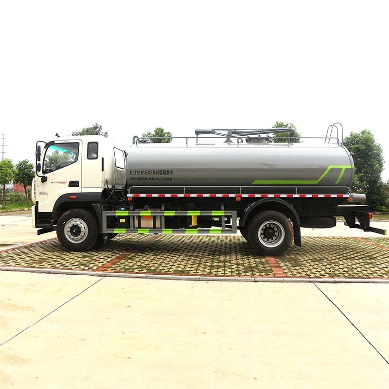Foton 4X2 12cbm High Presure Sewage Suction Sludge Vacuum Tanker Cleaning Fecal Truck