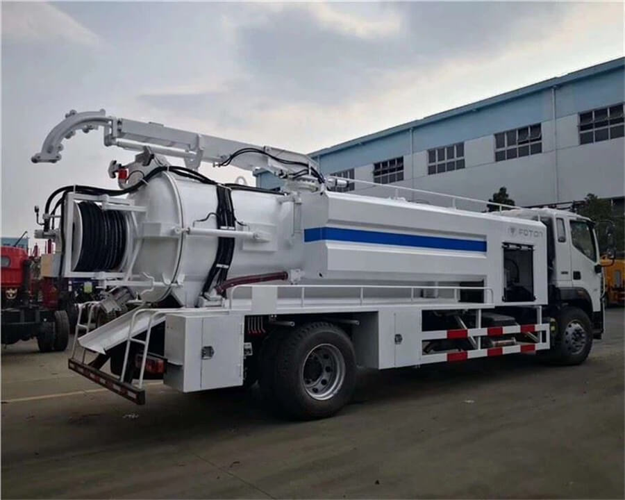 Foton 4X2 12000litres 12cbm 6wheelers Sewer Septic Tank High Pressure Combined Water Jetting Truck