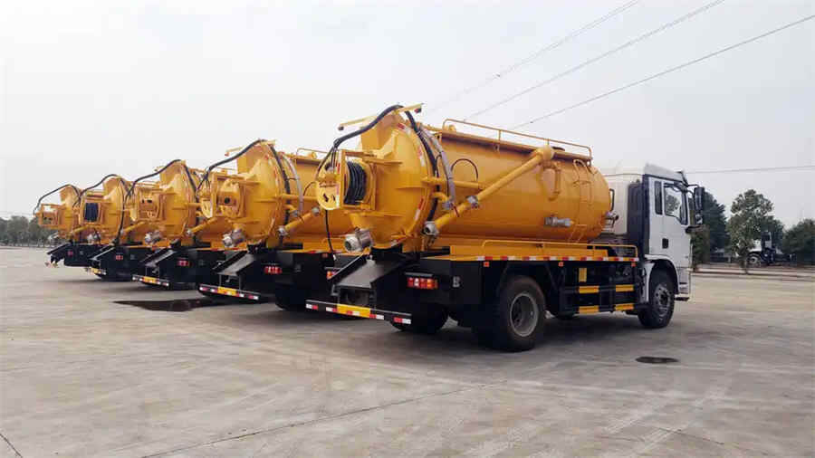 Shacman 4X2 12000litres 12000L High Pressure Cleaning Tank Together Sewer Jetting Vacuum Sewage Suction Truck
