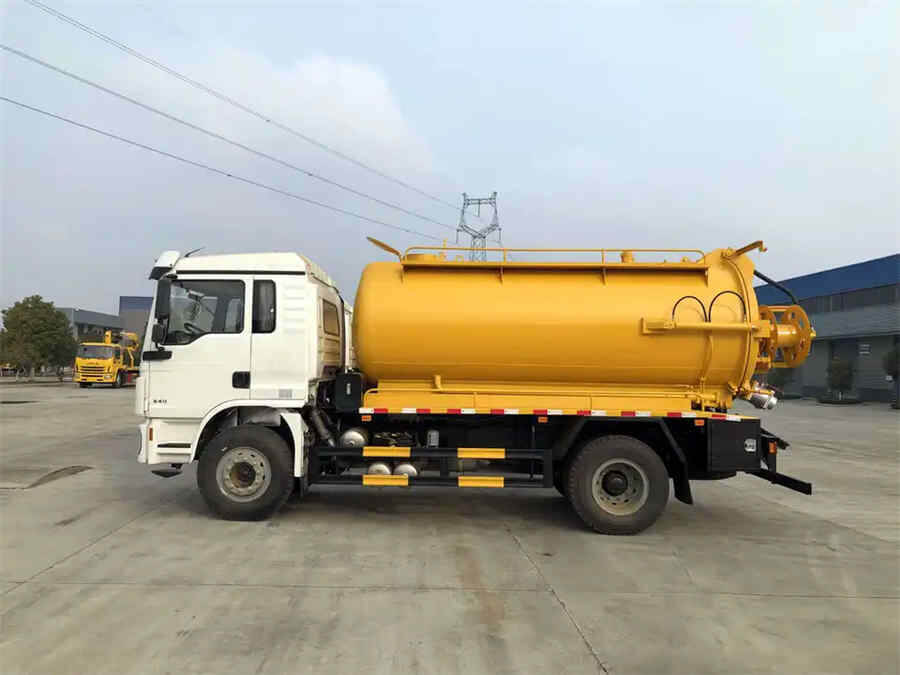 Shacman 4X2 12000litres 12000L High Pressure Cleaning Tank Together Sewer Jetting Vacuum Sewage Suction Truck