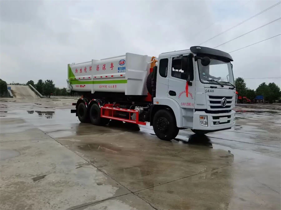 6X4 18cbm Refuse Collection Waste Container Lifter Truck