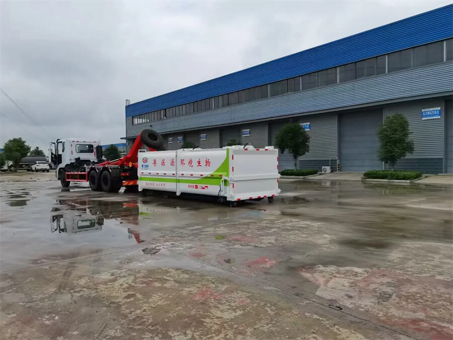 6X4 18cbm Refuse Collection Waste Container Lifter Truck