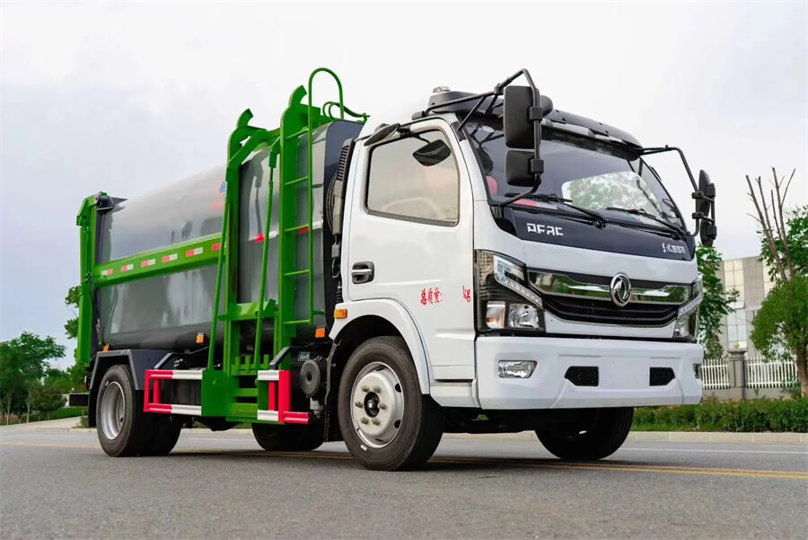 Side Loading Dustcart Trucks Garbage Refuse Collection Truck