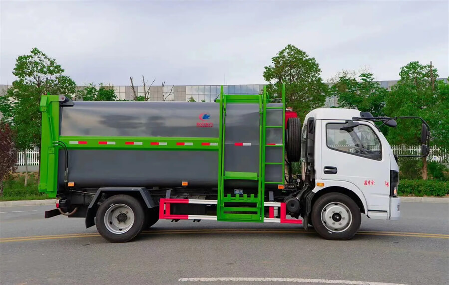 Side Loading Dustcart Trucks Garbage Refuse Collection Truck