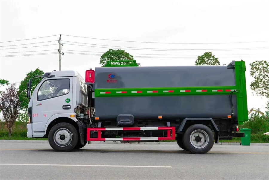 Side Loading Dustcart Trucks Garbage Refuse Collection Truck