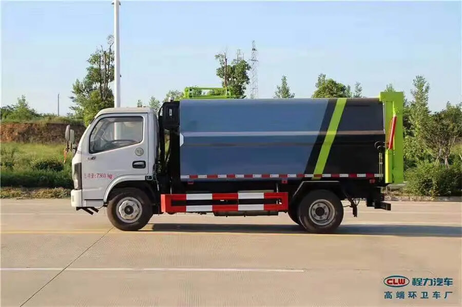 Dongfeng 8cbm 4X2 Side Loading Garbage Truck