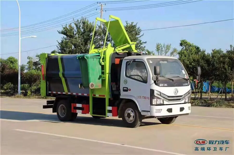 Dongfeng 8cbm 4X2 Side Loading Garbage Truck