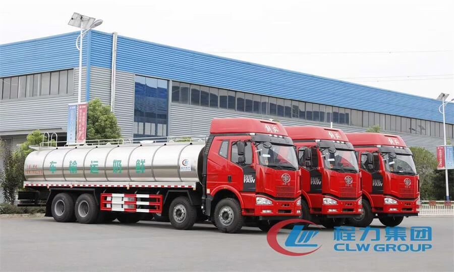 8X4 25000liters Fresh Milk Transport Tank Truck