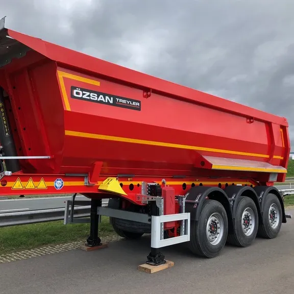 3 Axle U Shape Heavy Duty Tipping Tipper Dumper Dump Truck Semi Trailer for Coal Stone Sand Mineral Transport