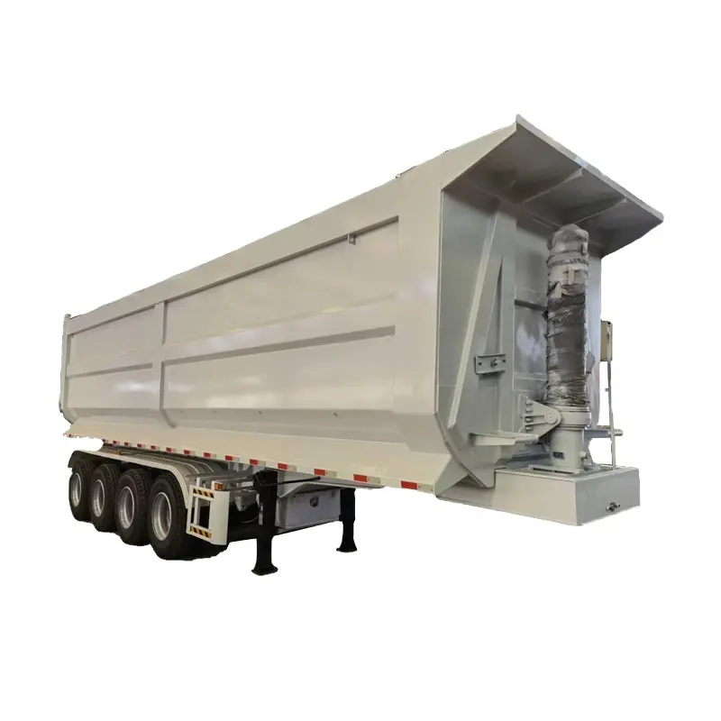 4 Axle U Shape Heavy Duty Tipping Tipper Dumper Dump Truck Semi Trailer for Coal Stone Sand Mineral Transport