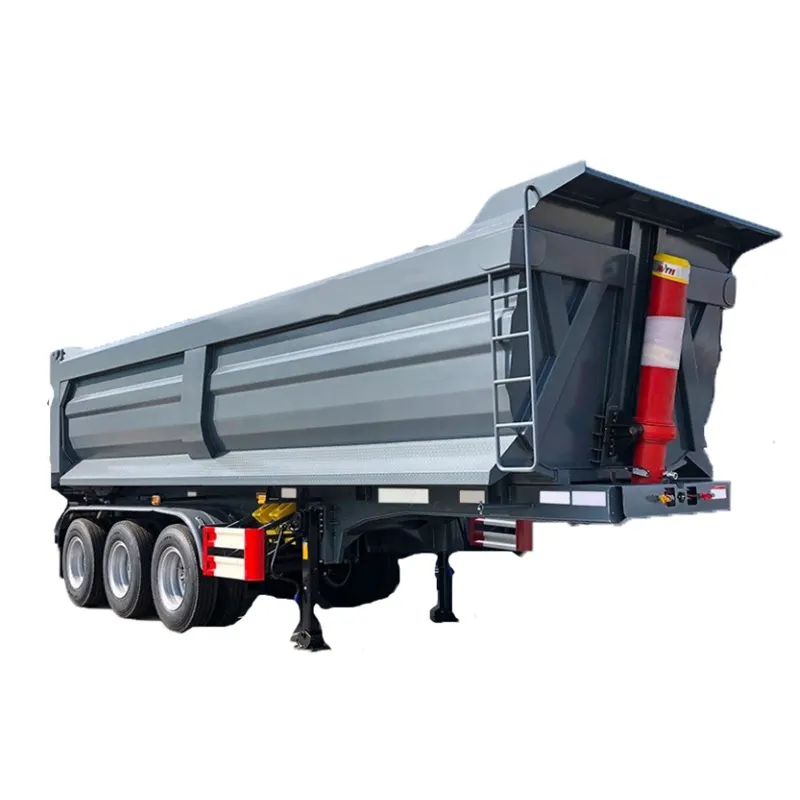 Front Lifting U Shape Mining Tipper 3 Axle Dump Trailer