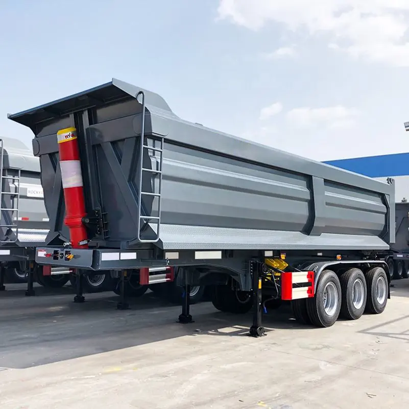 Front Lifting U Shape Mining Tipper 3 Axle Dump Trailer