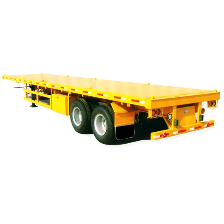 2 Axles Container Flatbed Semi Trailer