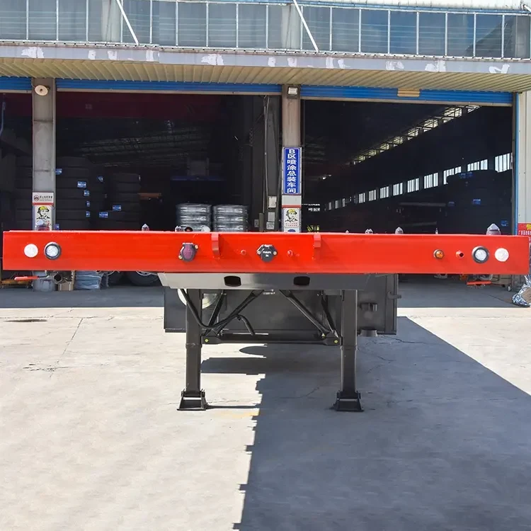 2 Axles Container Flatbed Semi Trailer