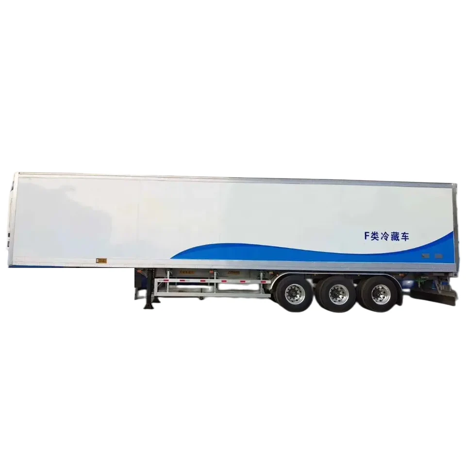 3 Axles Reefer Cold Frozen Cargo Transporting Box Refrigerator Van Semi Trailer