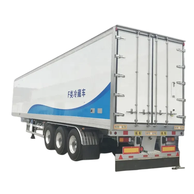 3 Axles Reefer Cold Frozen Cargo Transporting Box Refrigerator Van Semi Trailer