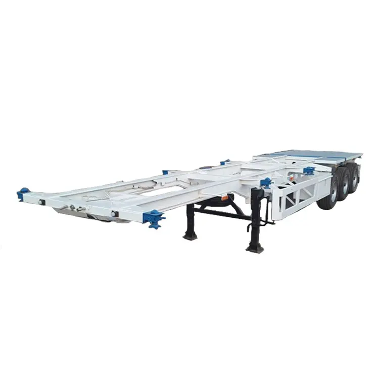 40FT 3axles Skeleton Skeletal Chassis Utility Cargo Container Truck Semi Trailer