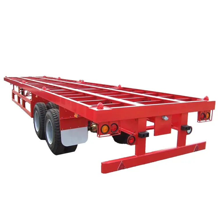 Two Axle 20FT Skeletal Container Semi Trailer Skeleton Container Chassis