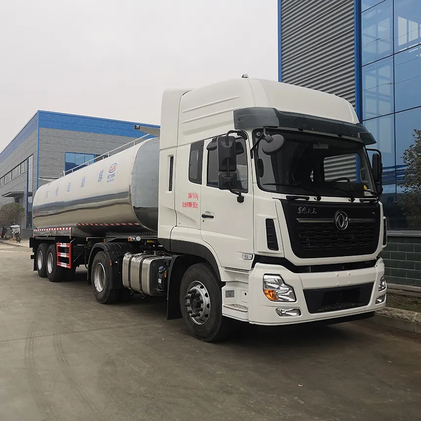 2 Axle Stainless Steel Insulated 30000L 30cbm Milk Delivery Tank Truck Trailer