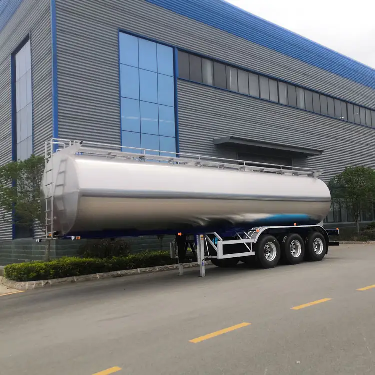3 Axle Stainless Steel 36000L 36cbm Milk Transport Tank Trailer with CIP System