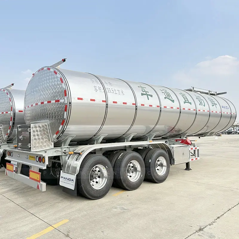 3 Axle Stainless Steel 36000L 36cbm Insulated Milk Transport Trailer
