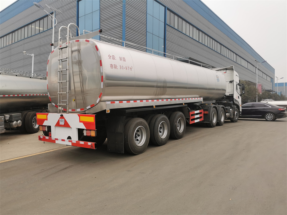 3 Axle Stainless Steel 32000L 32cbm Insulated Milk Transport Tank Trailer