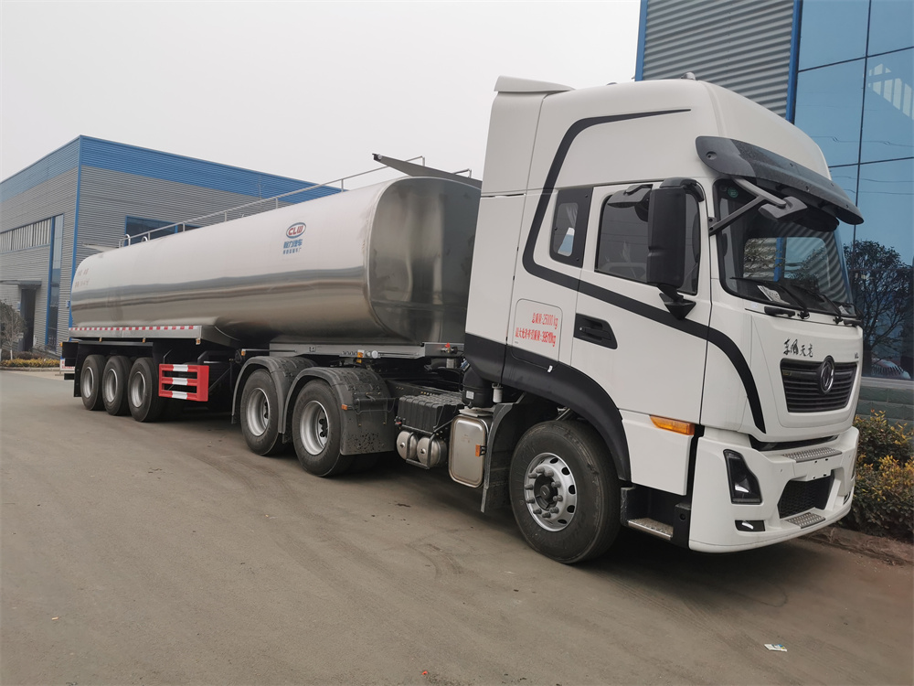 3 Axle Stainless Steel 32000L 32cbm Insulated Milk Transport Tank Trailer