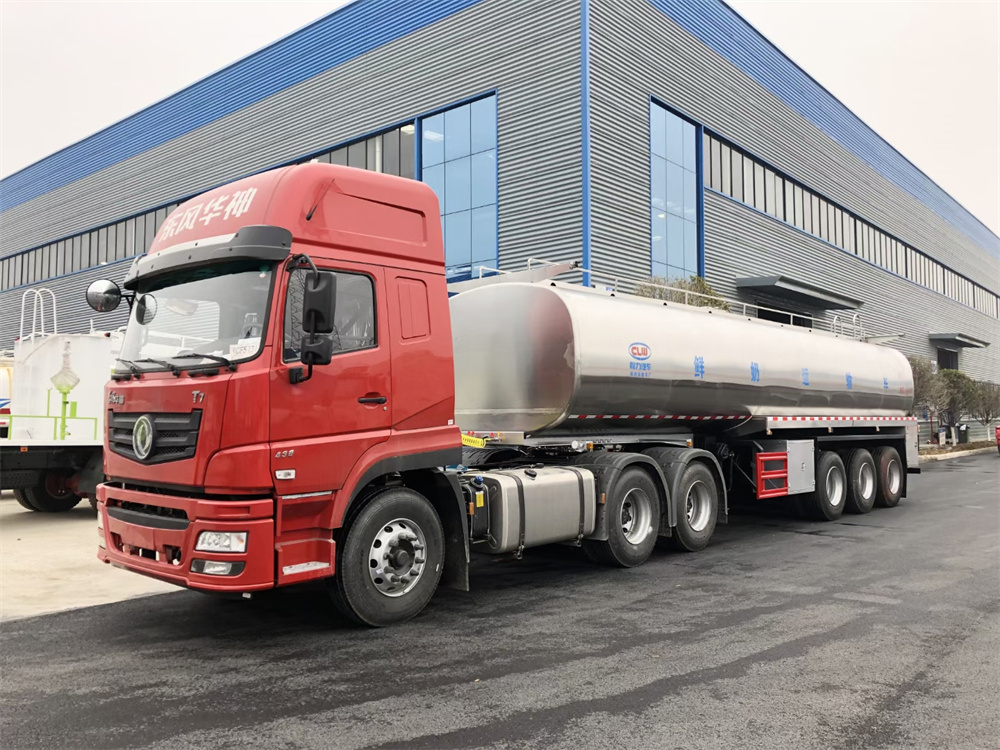 3 Axle Stainless Steel 35000L 35cbm Insulated Milk Delivery Tank Truck Trailer