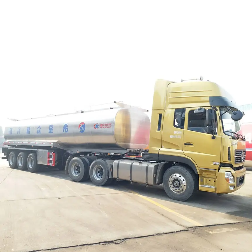 3 Axle Stainless Steel 35000L 35cbm Insulated Milk Tank Semi Trailer