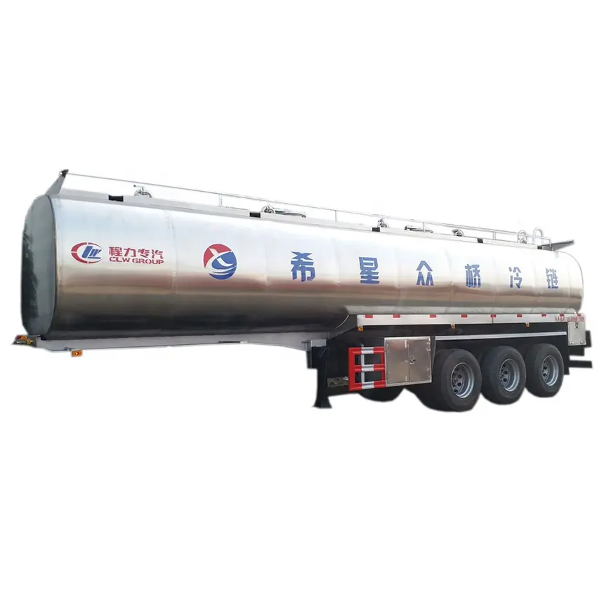 3 Axle Stainless Steel 35000L 35cbm Insulated Milk Tank Semi Trailer