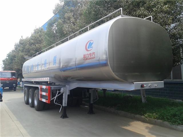 3 Axle Stainless Steel 35000L 35cbm Insulated Milk Tank Semi Trailer