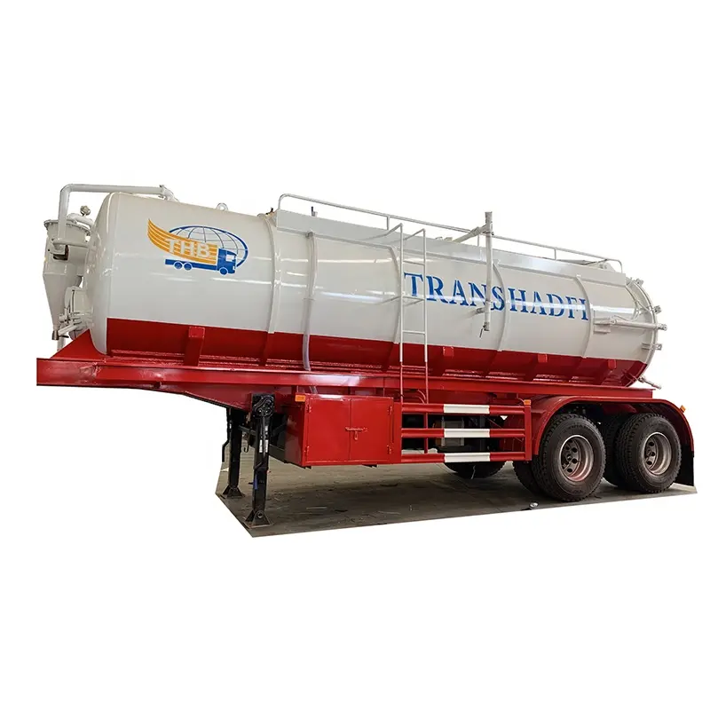 2Axle 25cbm 25000 Liters Vacuum Sewage Suction Tank Truck Trailer