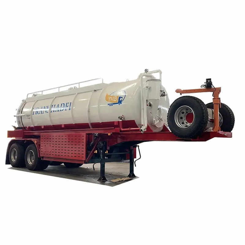 2Axle 25cbm 25000 Liters Vacuum Sewage Suction Tank Truck Trailer