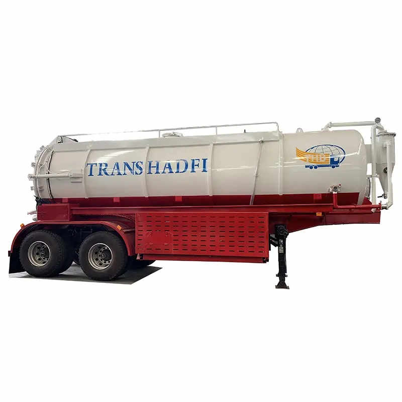 2Axle 25cbm 25000 Liters Vacuum Sewage Suction Tank Truck Trailer