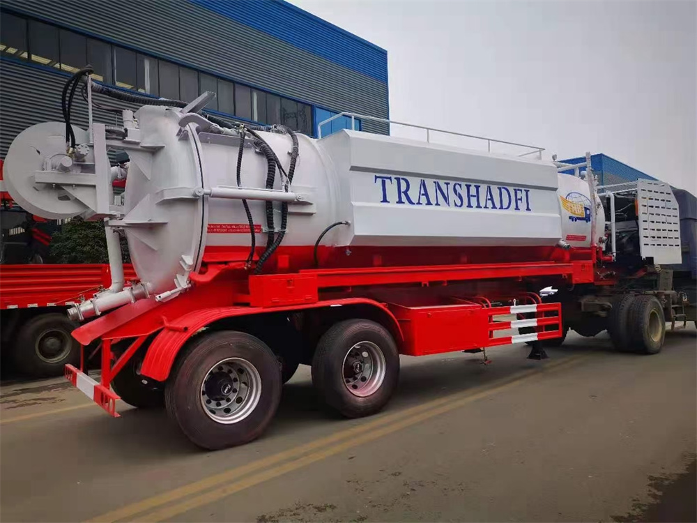 2 Axles 25cbm 25000 Liters sewer jetting cleaner trailer with Diesel Generator