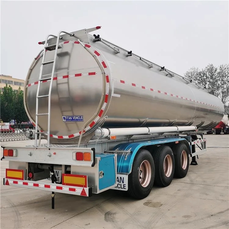 3 Axles 45000 Liters 45cbm Aluminum Alloy Lubricating Oil Transport Trailer