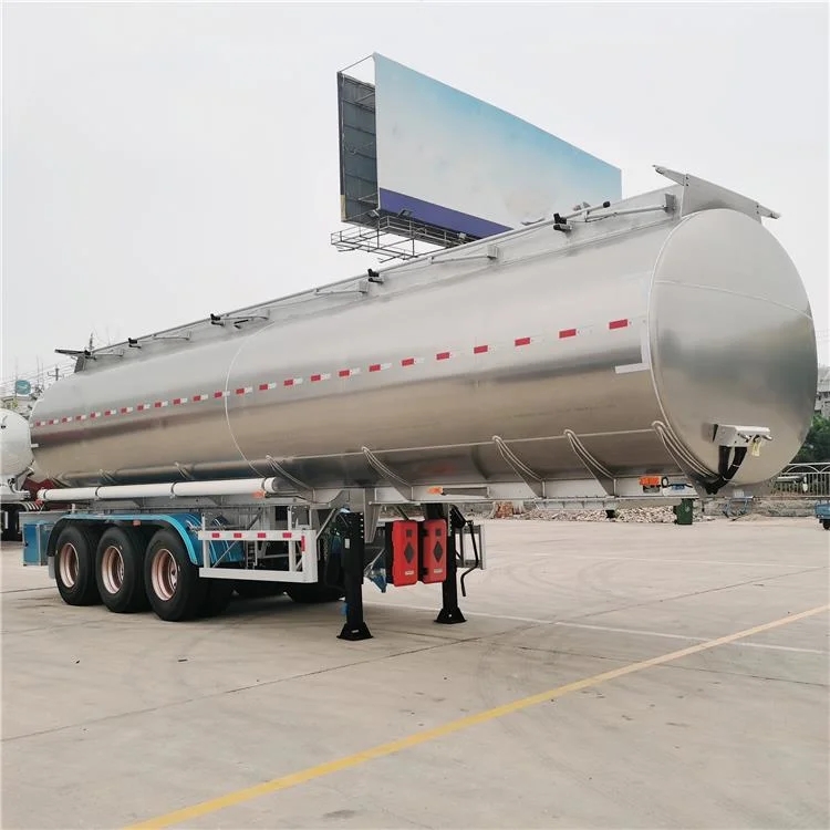 3 Axles 45000 Liters 45cbm Aluminum Alloy Lubricating Oil Transport Trailer