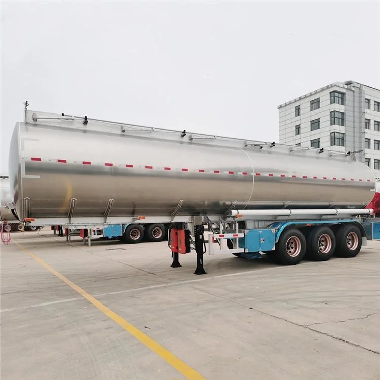 3 Axles 45000 Liters 45cbm Aluminum Alloy Lubricating Oil Transport Trailer