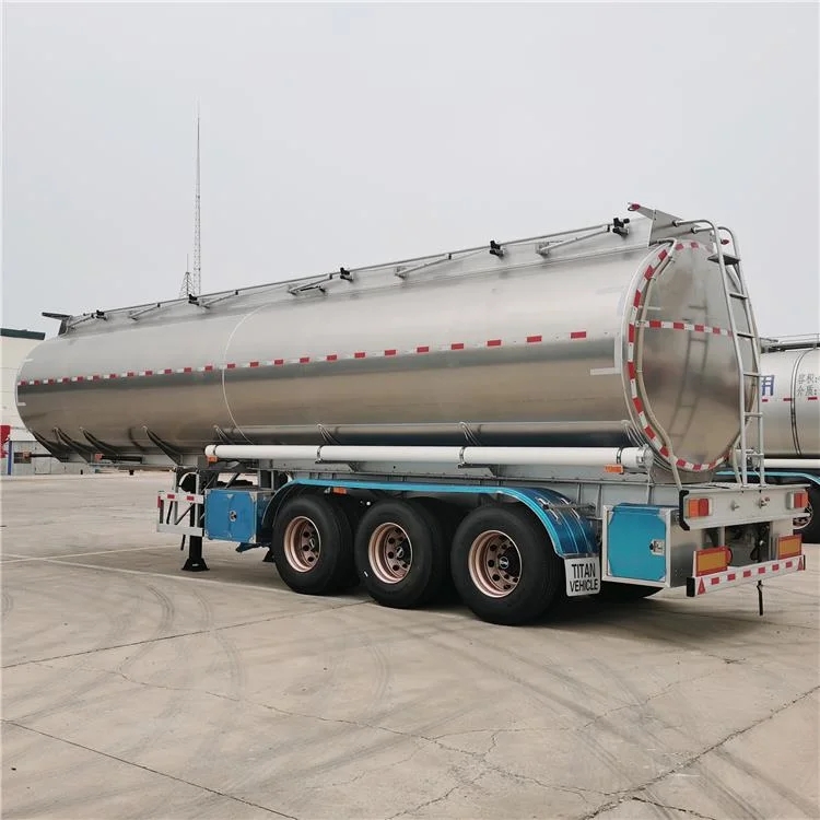 3 Axles 45000 Liters 45cbm Aluminum Alloy Lubricating Oil Transport Trailer