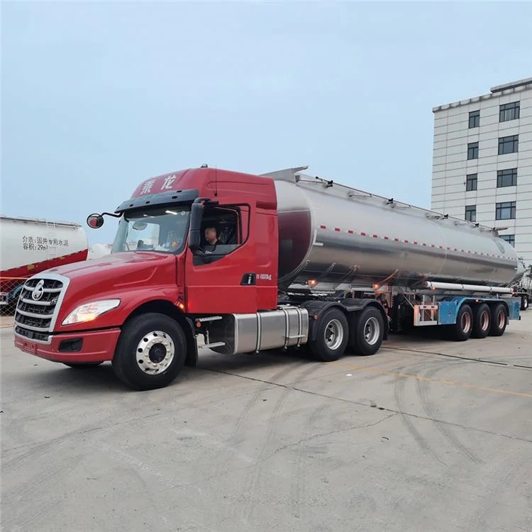 3 Axles 45000 Liters 45cbm Aluminum Alloy Lubricating Oil Transport Trailer