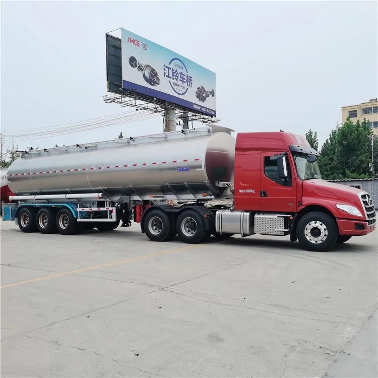 3 Axles 45000 Liters 45cbm Aluminum Alloy Lubricating Oil Transport Trailer