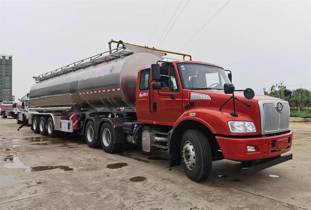 3 Axles 43000 Liters 43cbm Aluminum Alloy Edible Vegetable Palm Oil Transport Trailer